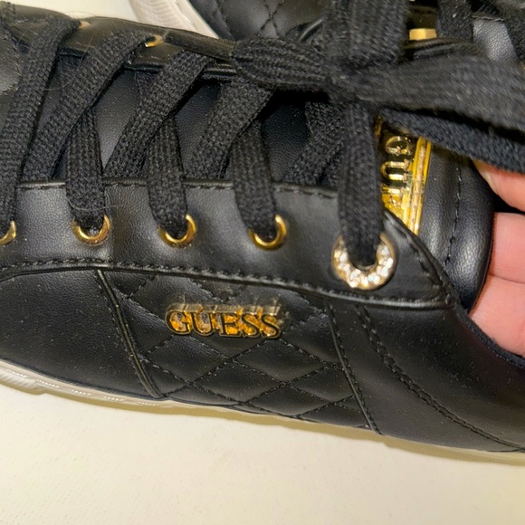 Black Guess Loven Lace-Up Sneakers, Size 10 - Picture 4 of 5